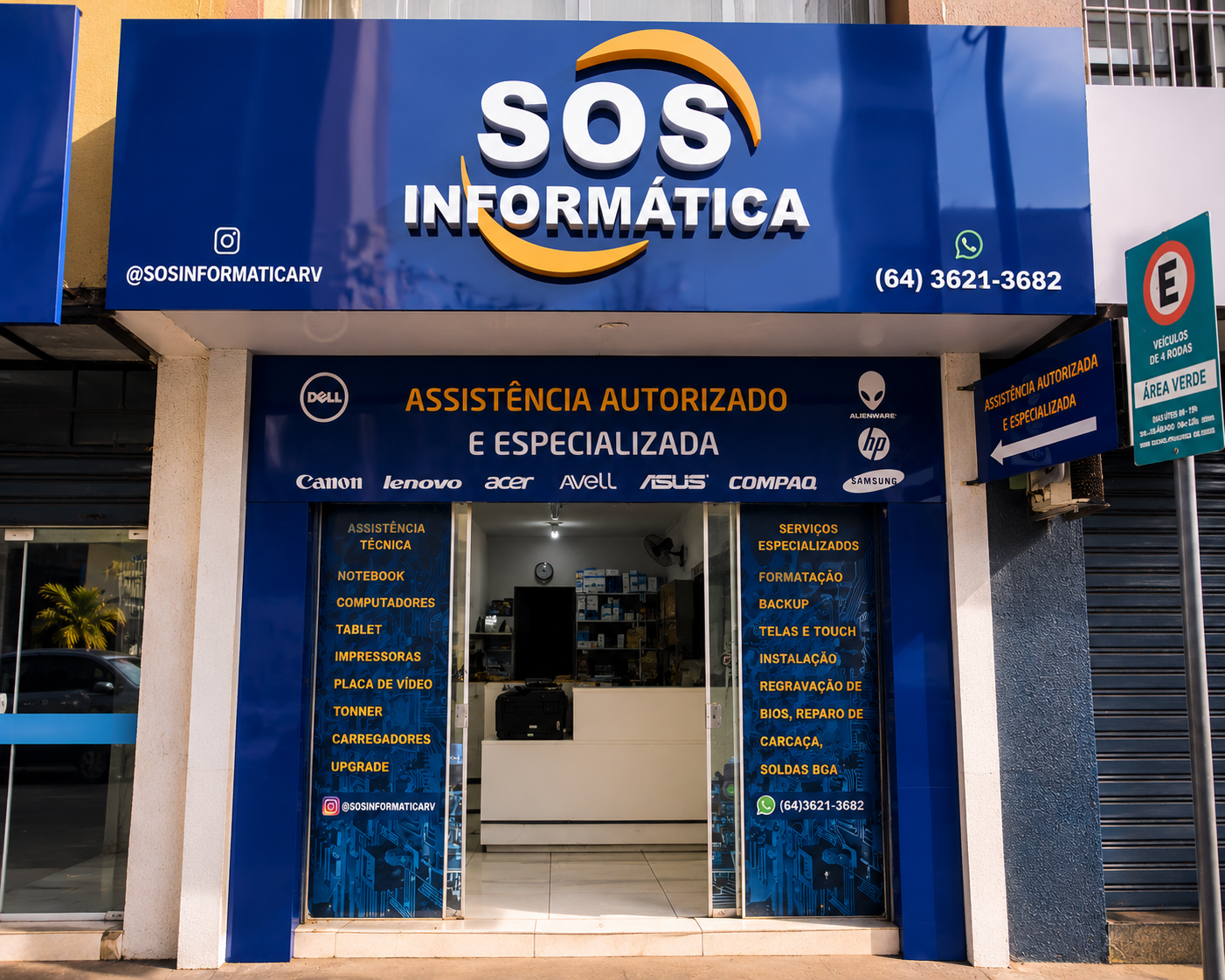 Fachada da SOS Informática